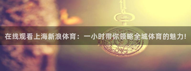 在线观看上海新浪体育：一小时带你领略全城体育的魅力!